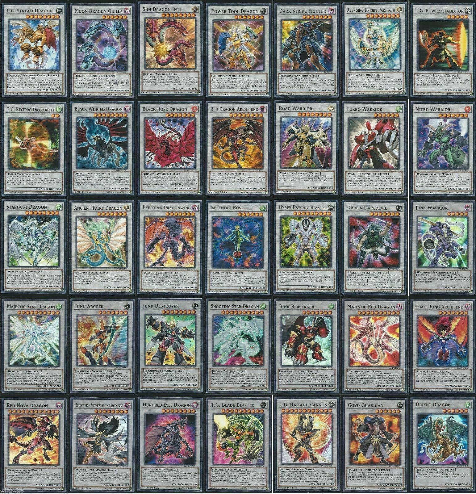Yugioh Synchro Monster Card Lot/Pack All holo with Ghost Rare **HOT** + Bonus