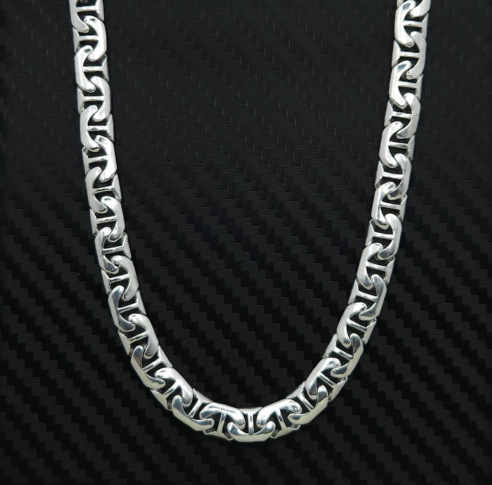 The Signature Interlocking Silver Chain | Solid 925 Sterling Silver Heavy Chain