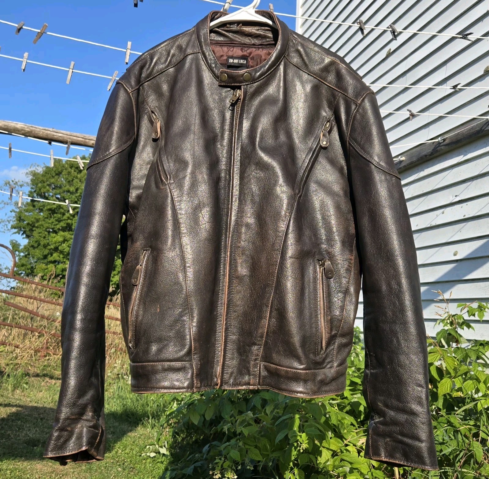 Vintage Xelement Advance Motorcycle Gear Men\'s 2XL Dark Brown Leather Jacket