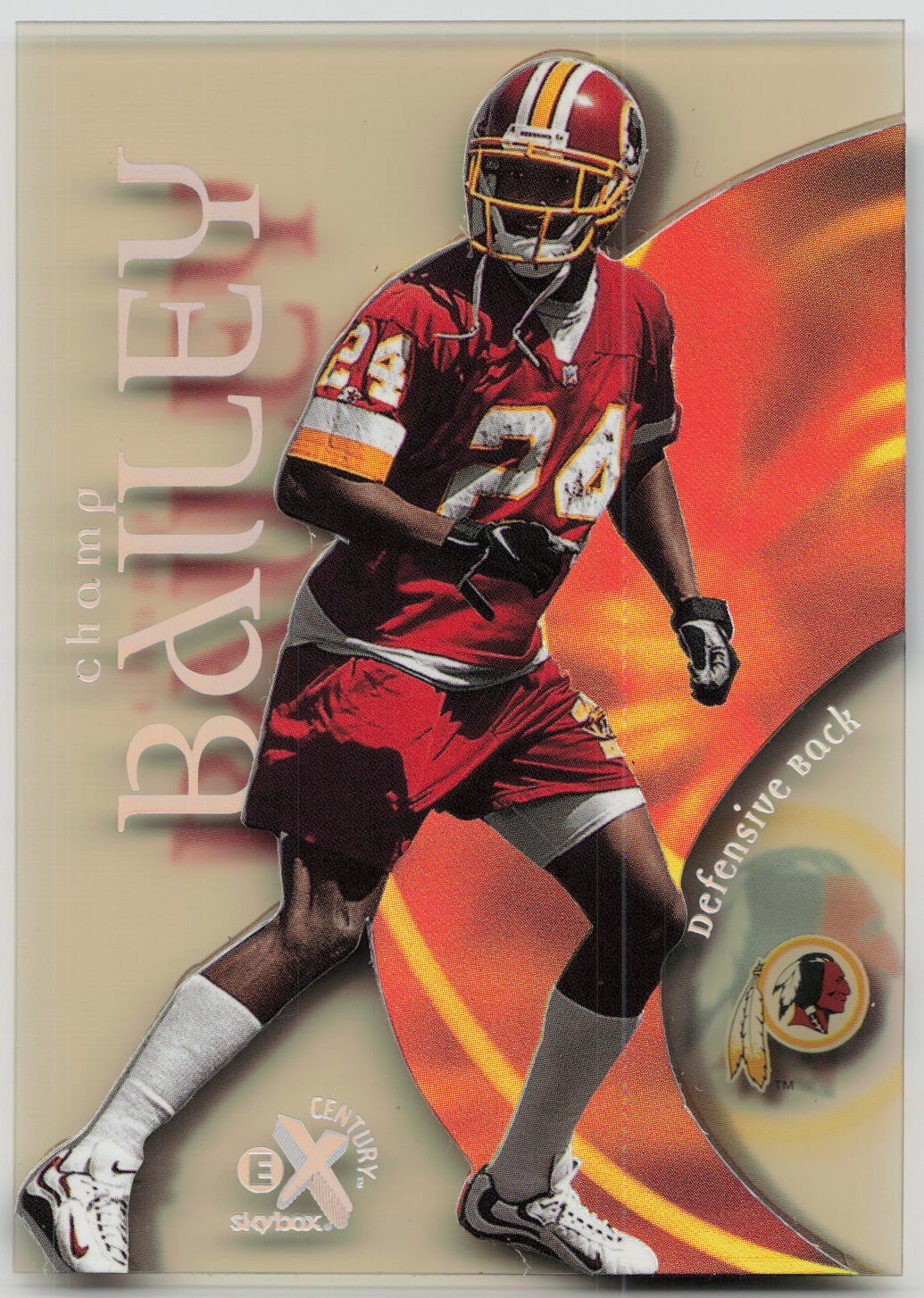 1999 SkyBox E-X Century Champ Bailey #70 Washington Redskins RC