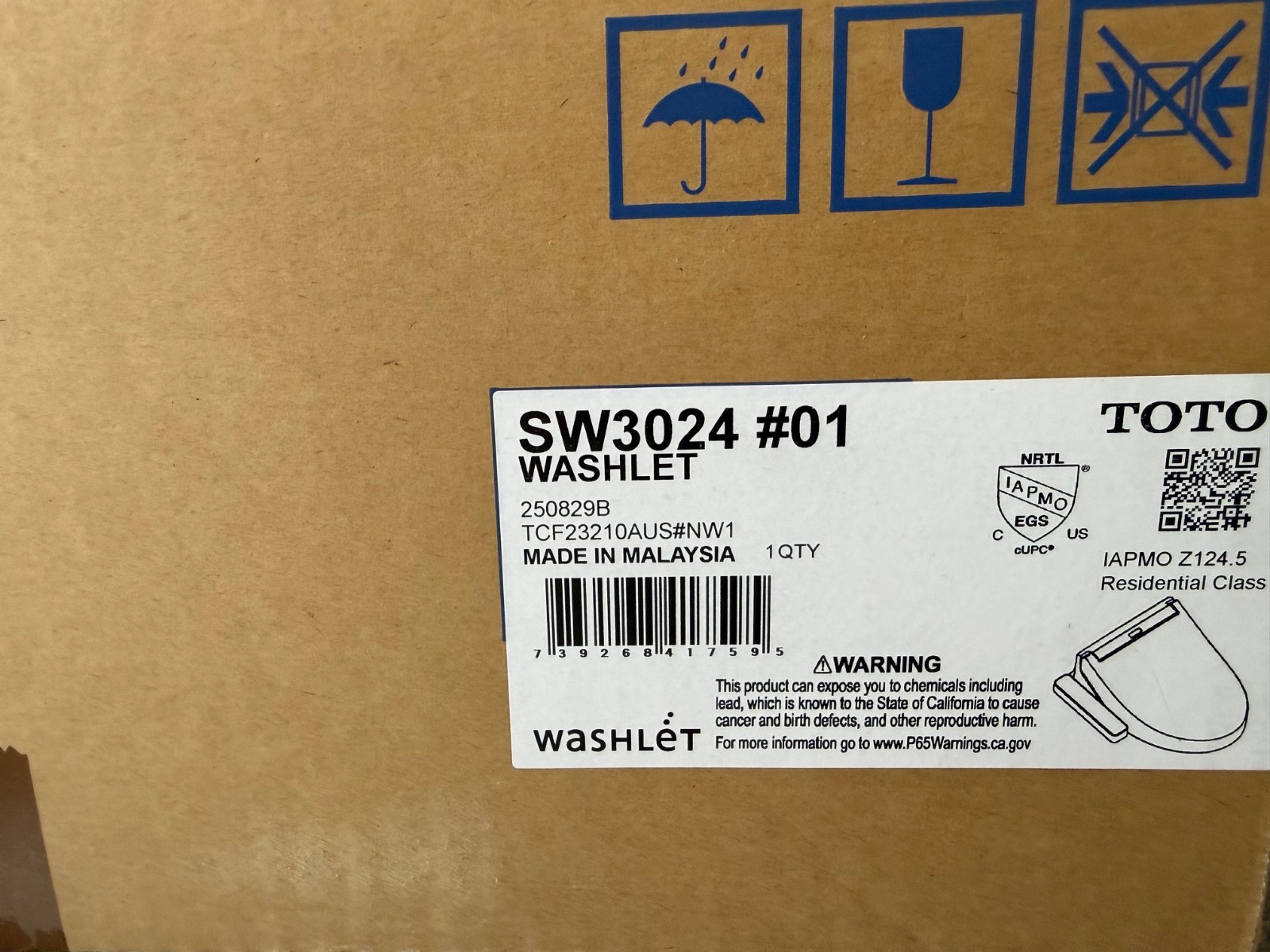 TOTO SW3024#01 Washlet KC2 Electronic Bidet Seat, Elongated,Cotton White