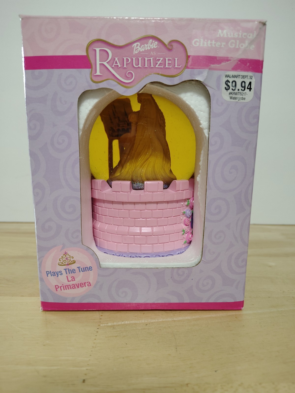 RARE Barbie as Rapunzel Musical Glitter Snowglobe Painting Scene La Primavera RARE Barbie as Rapunzel Musical Glitter Snowglobe Painting Scene La Primavera