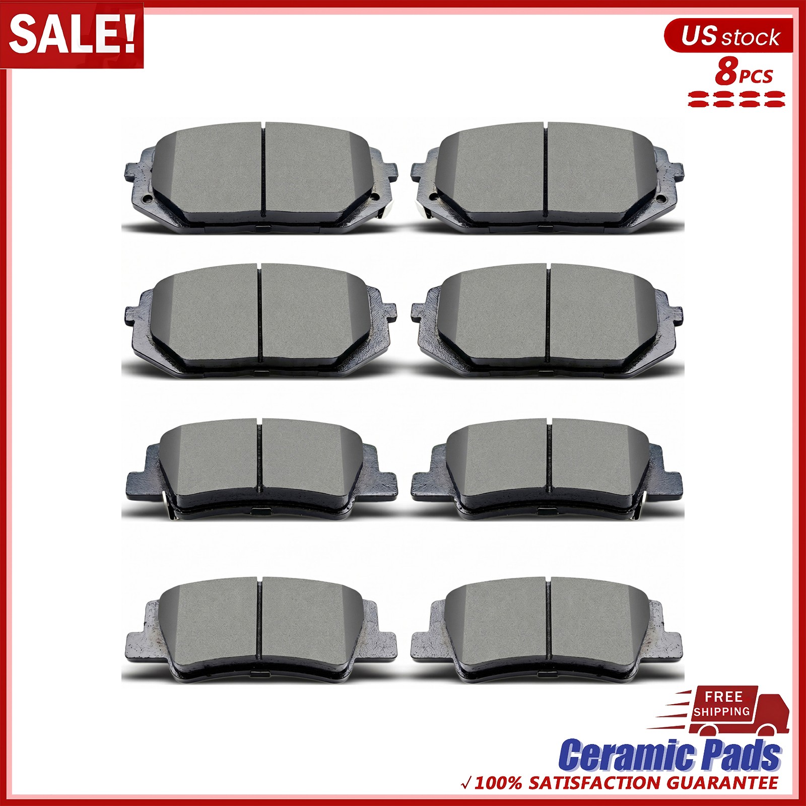 Front rear Ceramic Brake Pads for 2022-2024 Hyundai Tucson Kia Sportage