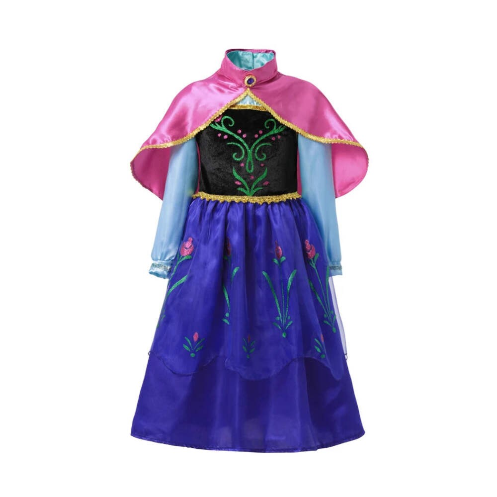 Summer Fancy Queen Elsa Anna Costume Girls Princess Dress Toddler Halloween Cosp