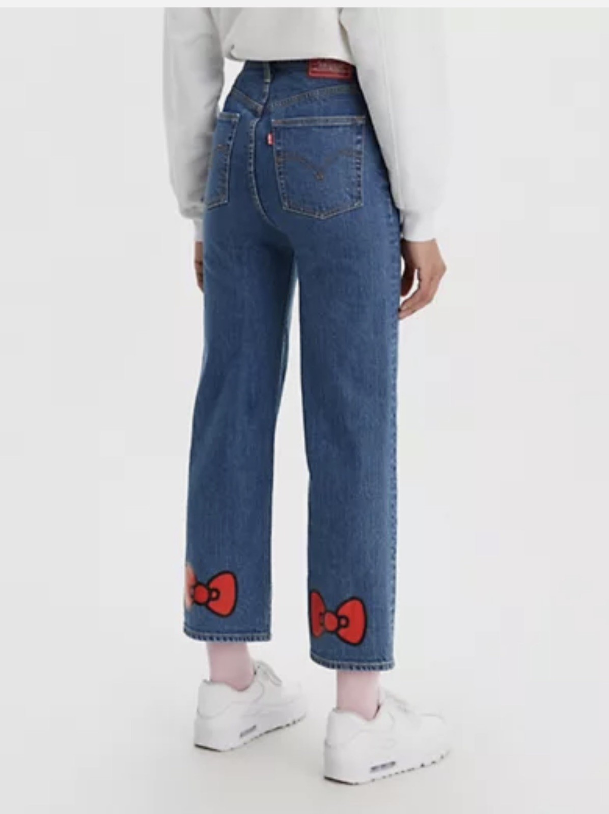 NEW Levi\'s x Hello Kitty Ribcage Straight Ankle Womens Size 24 L29 45th Anniv NEW Levi\'s x Hello Kitty Ribcage Straight Ankle Womens Size 24 L29 45th Anniv
