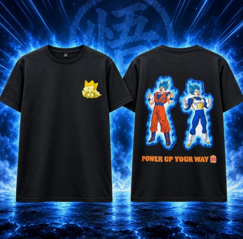 HOT TRENDBurger King x Dragon Ball Super Graphic T-Shirt Black White S-5XL 2026 HOT TRENDBurger King x Dragon Ball Super Graphic T-Shirt Black White S-5XL 2026