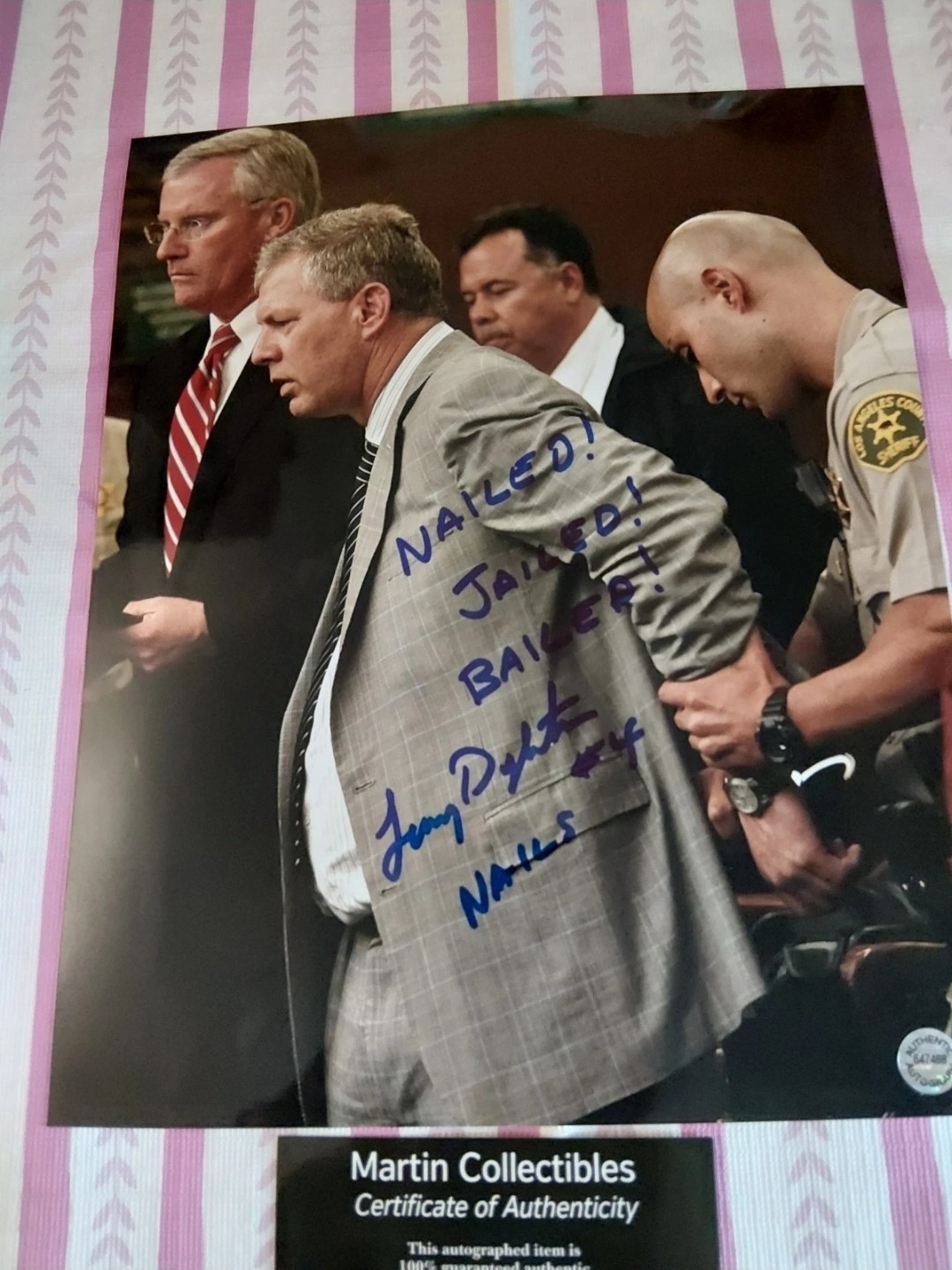 lenny dykstra autograph 8x10 photo rare insc. sign auto mets phillies With Coa