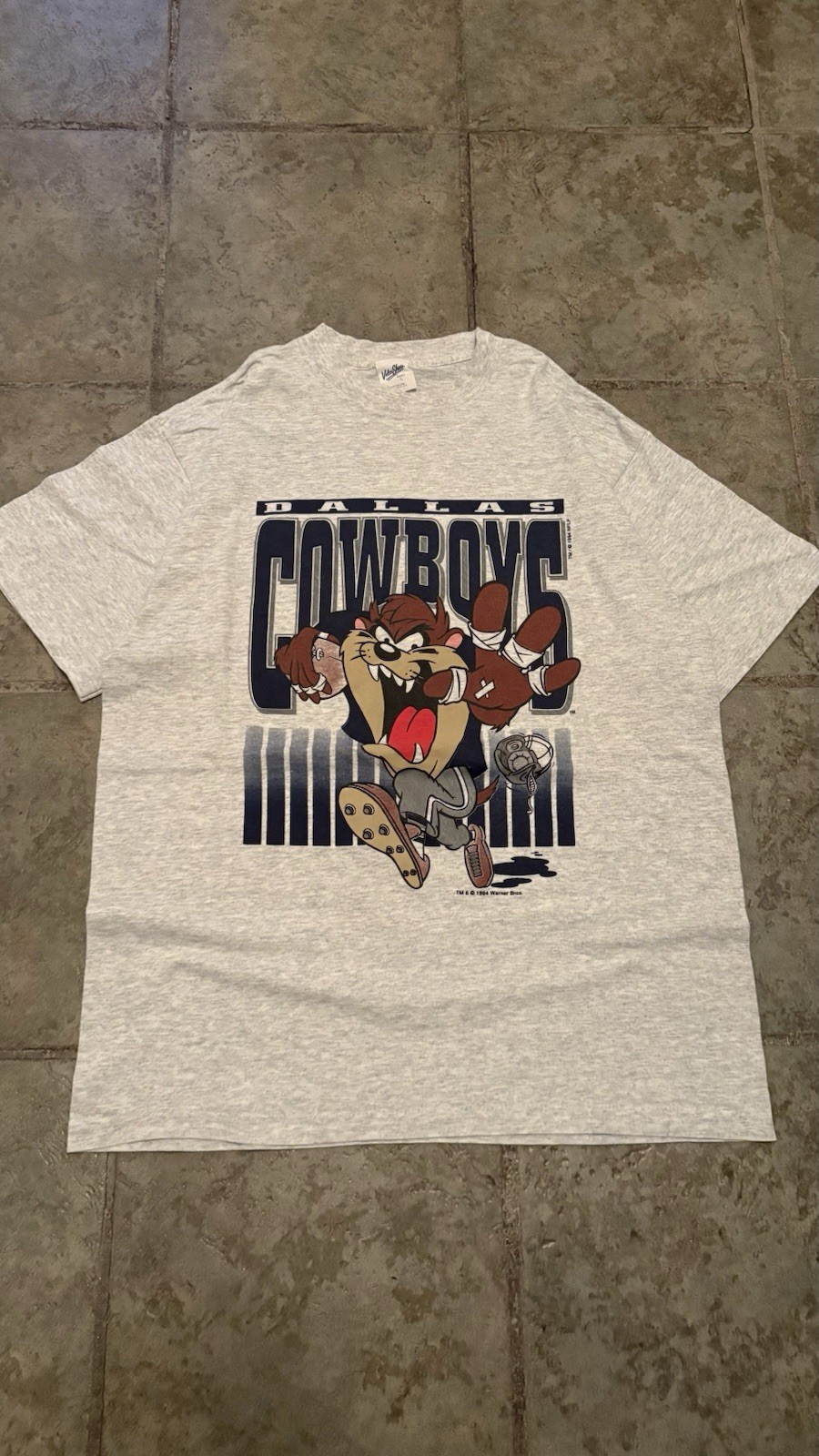 Vtg 1994 Dallas Cowboys Tazmanian Devil Football Tee - Sz L Vtg 1994 Dallas Cowboys Tazmanian Devil Football Tee - Sz L