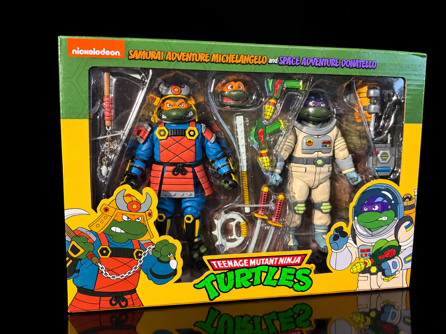 NECA TMNT Samurai Michelangelo & Space Adventure Donatello 2-Pack Box sealed