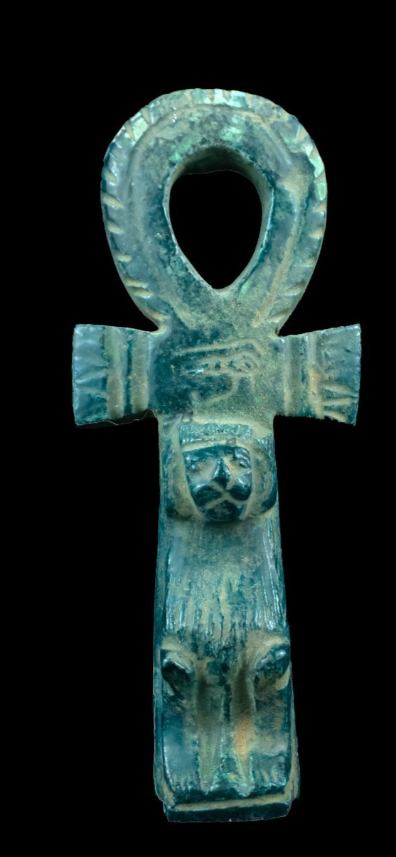 Authentic Ancient Egyptian Antiques Egyptian Ankh with Eye of Horus & Baboon BC