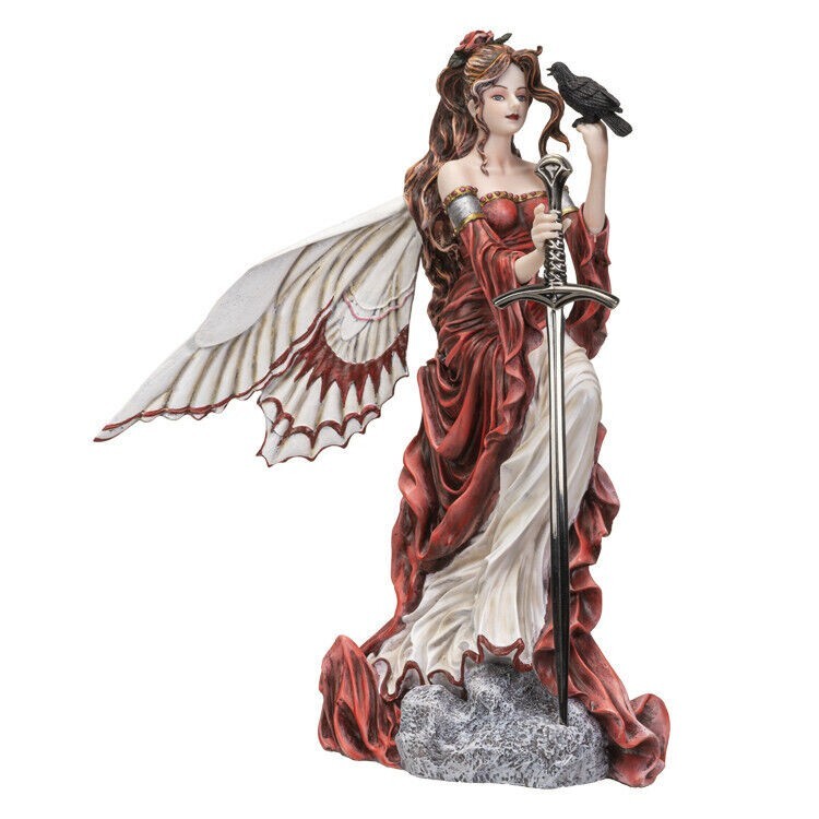 PT Nene Thomas Fairy with Raven Letter Opener Figurine Statue PT Nene Thomas Fairy with Raven Letter Opener Figurine Statue
