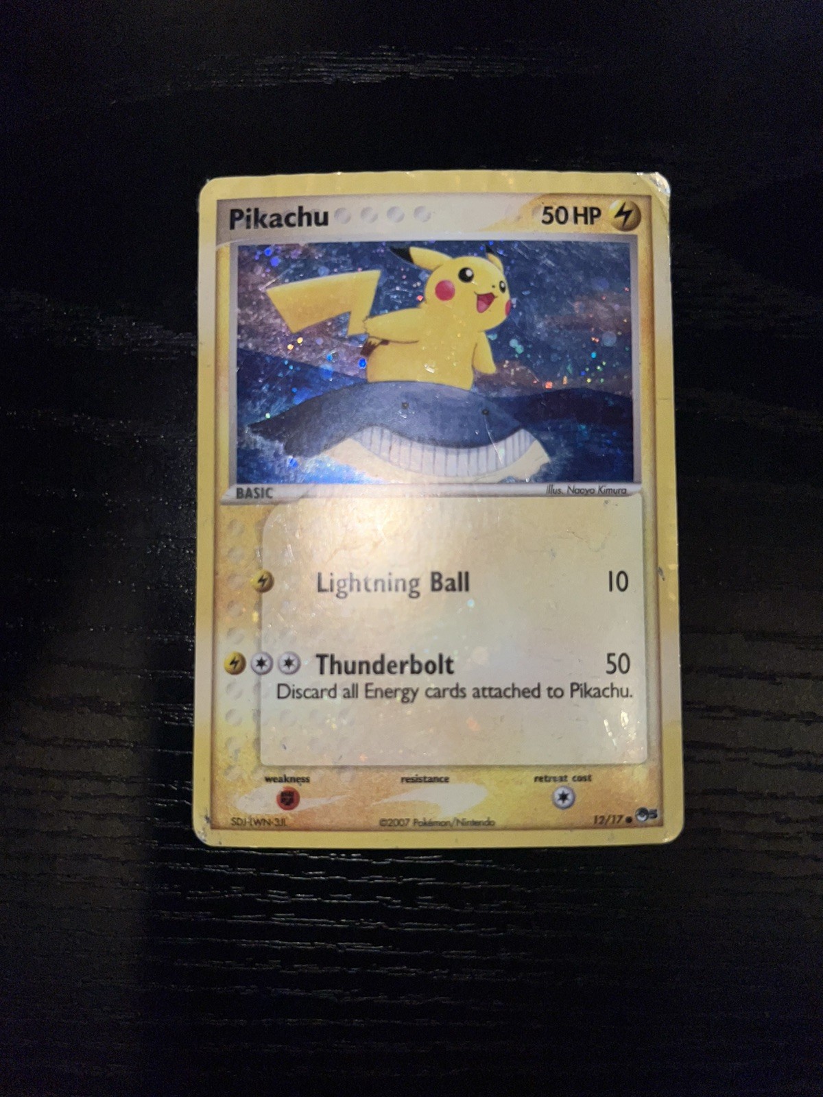 Pokemon Card POP Series 5 Pikachu 12/17 Holo HOLO BLEED Corrected Back DMG Pokemon Card POP Series 5 Pikachu 12/17 Holo HOLO BLEED Corrected Back DMG