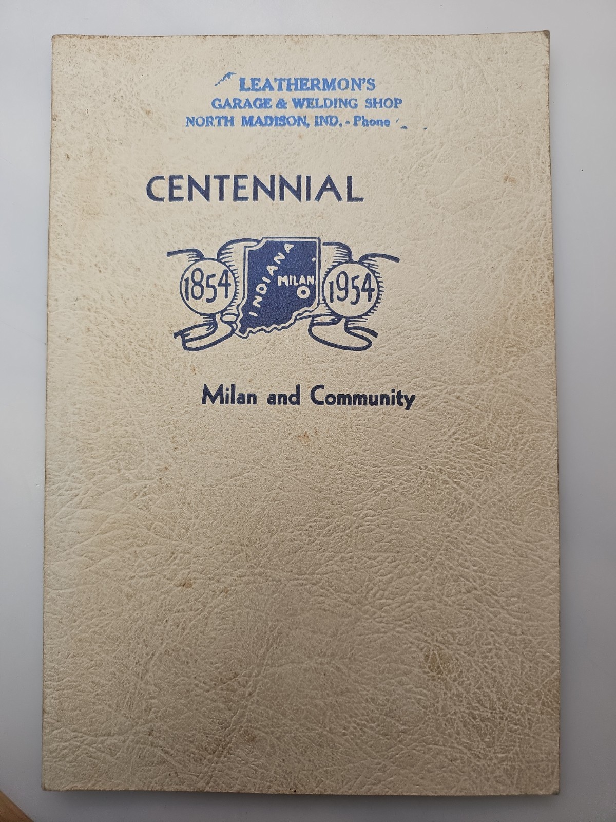1854-1954 Milan Indiana Centennial 100th Anniversary Book RARE State Basketball 