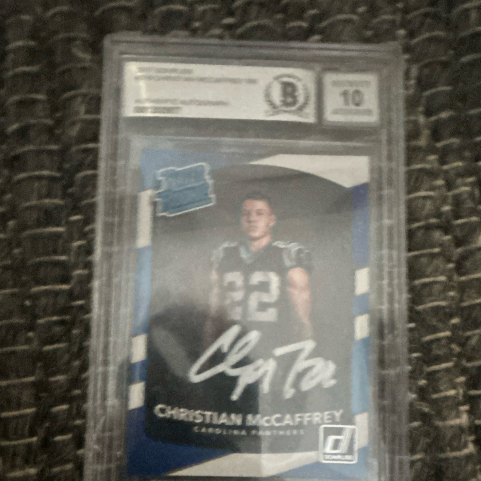 2017 Panini Donruss Rated Rookie - Christian McCaffrey #318 RC Auto BGS 10