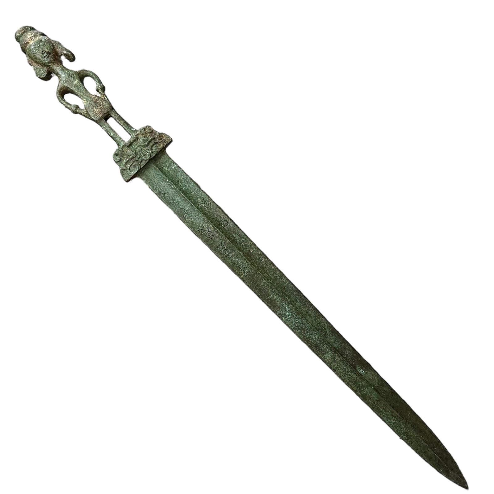 WONDERFUL ANCIENT ROMAN BRONZE MILITARY BATTLE SWORD