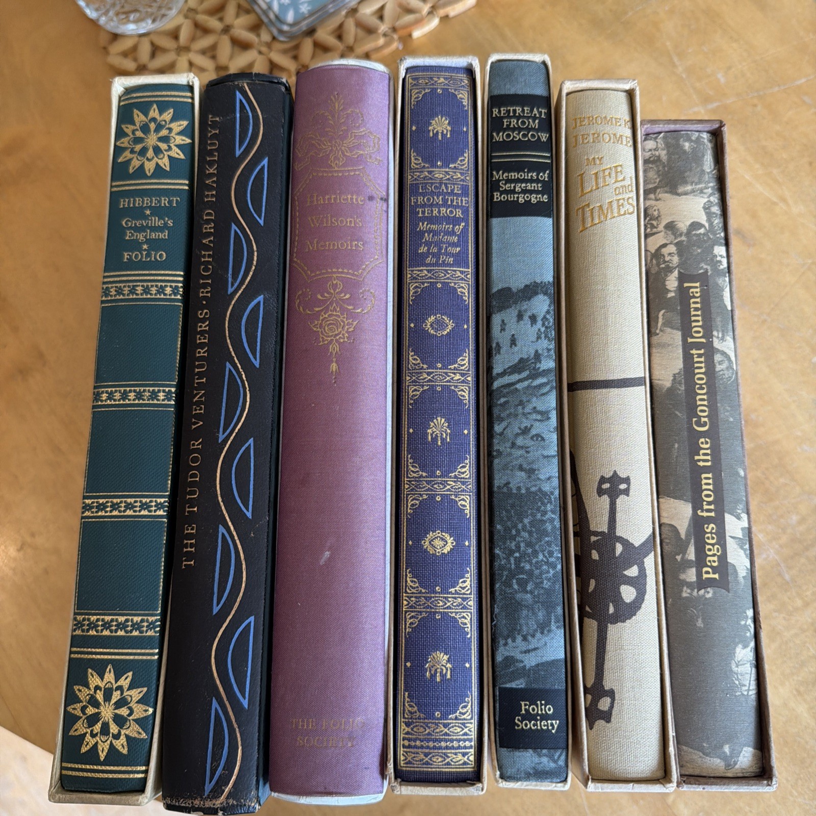 7 Vintage Folio Society Books In Slipcases Job Lot Bundle