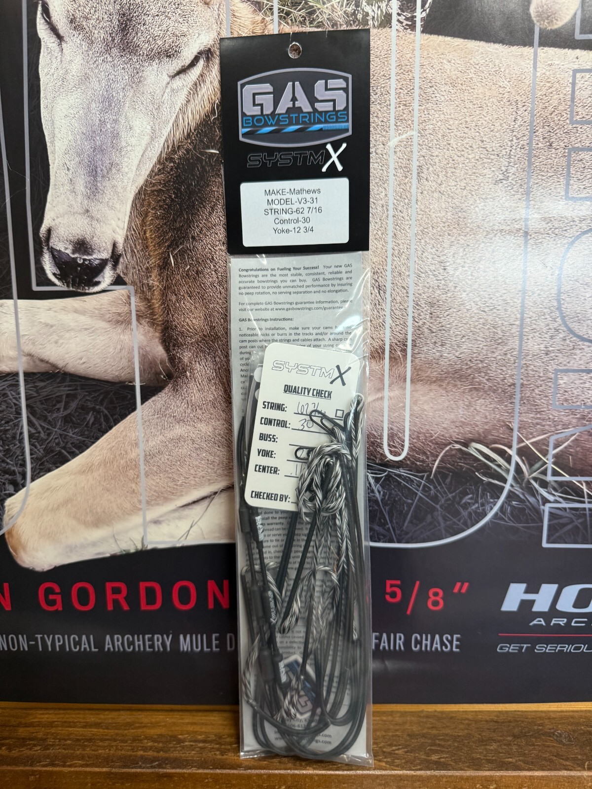 Gas Bowstrings Systm x Mathews V3 31 Bow string Set System SPEED
