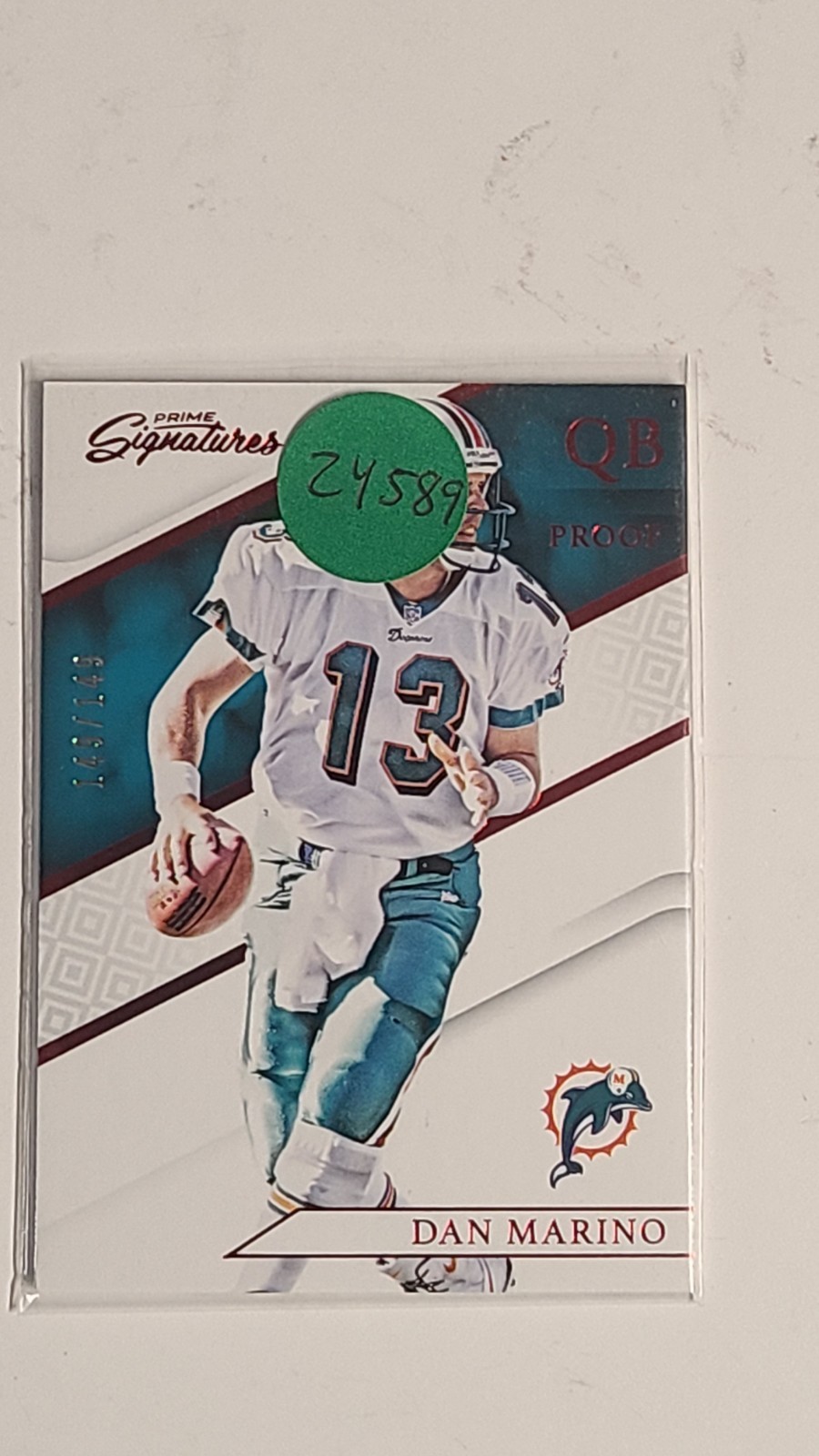 2016 Panini Prime Signatures Proof Dan Marino #189 HOF Miami Dolphins /149 2016 Panini Prime Signatures Proof Dan Marino #189 HOF Miami Dolphins /149