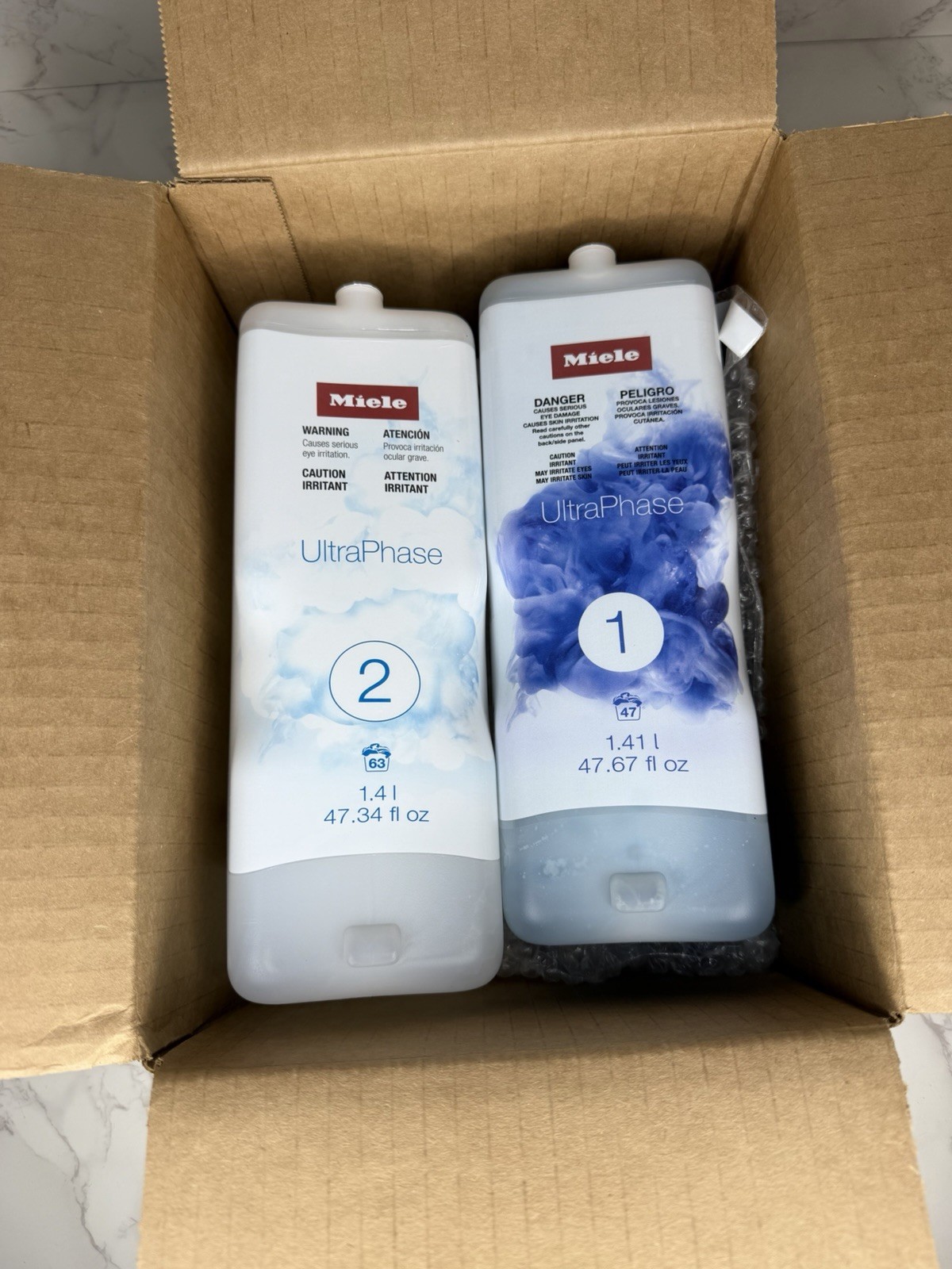 Miele Ultra Phase 1 & 2 Detergent 2 Component Whites & Colors UltraPhase BOTH Miele Ultra Phase 1 & 2 Detergent 2 Component Whites & Colors UltraPhase BOTH