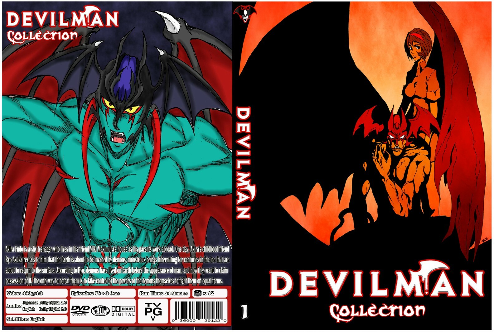 Devilman Anime Collection Episodes 78 + 3 Ovas.