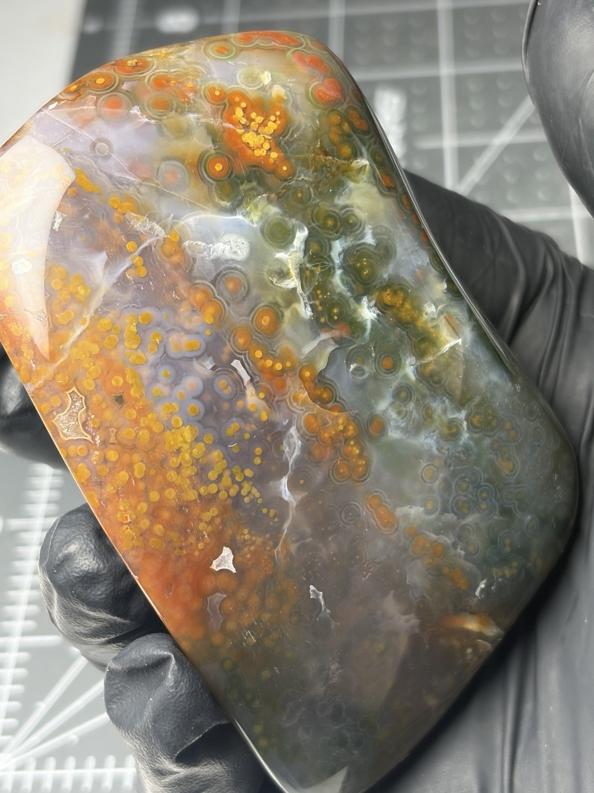 Jelly Ocean Jasper Free Form Colorful Orbs Jelly Ocean Jasper Free Form Colorful Orbs