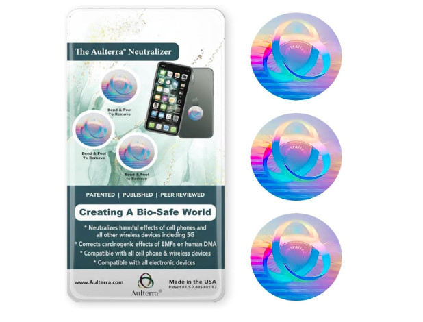 Aulterra EMF Neutralizer Sticker for Cell Phones, Laptops and Mobile Devices