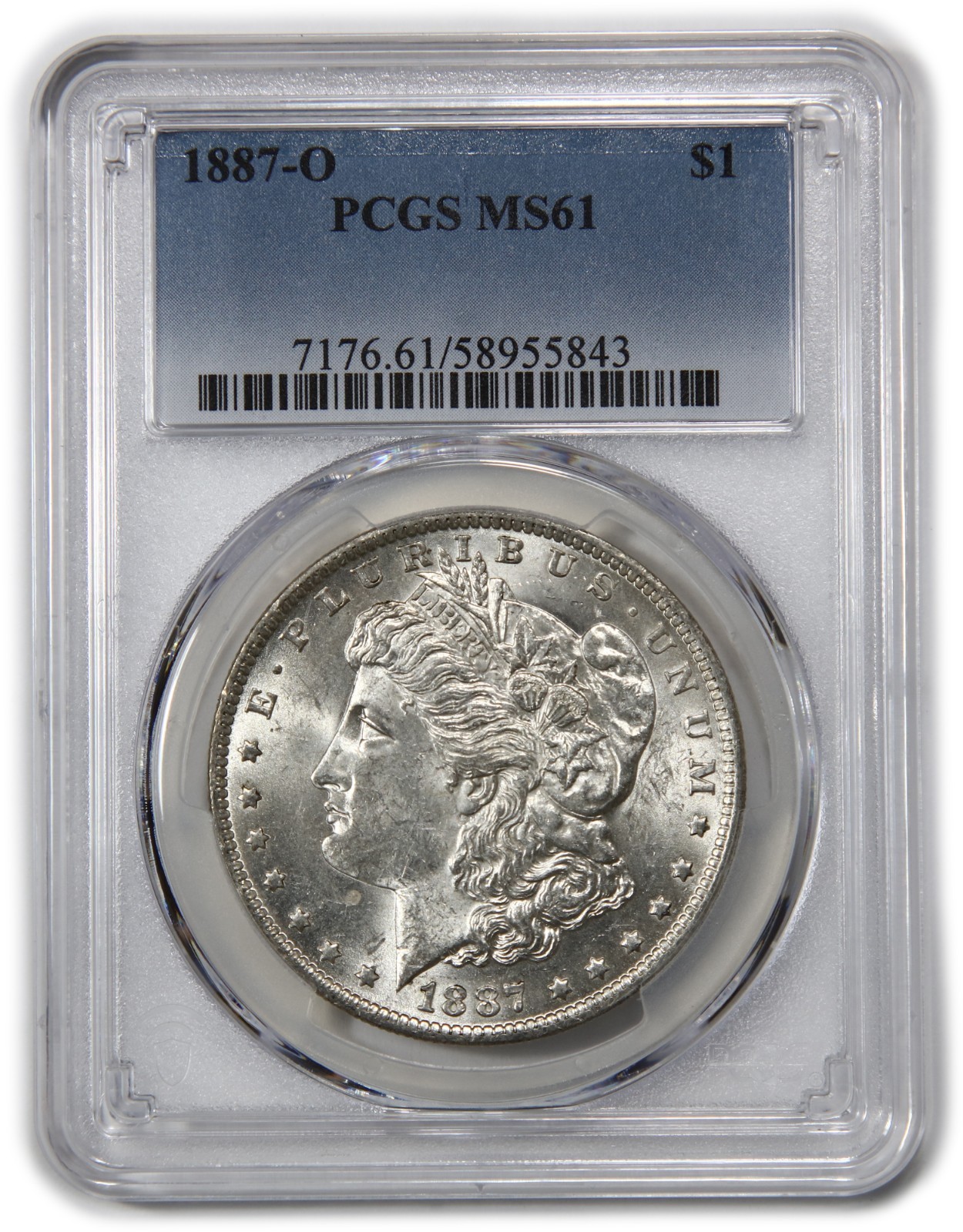 1887 O PCGS MS61 - Silver Toned Morgan Dollar $1 US Coin #63480B