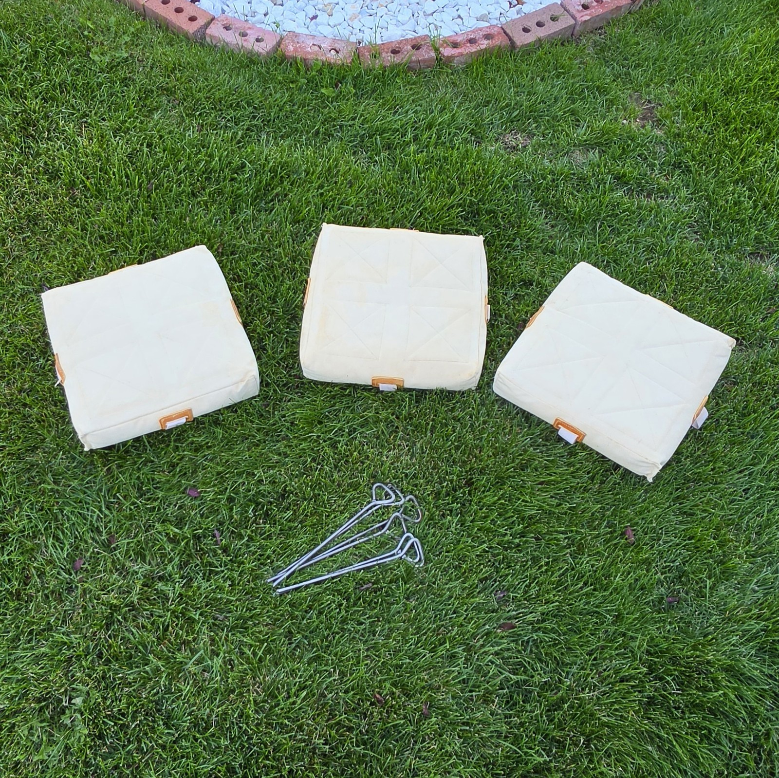 Vintage Baseball Bases Lot Three Canvas Leather Base Vintage Baseball Bases Lot Three Canvas Leather Base