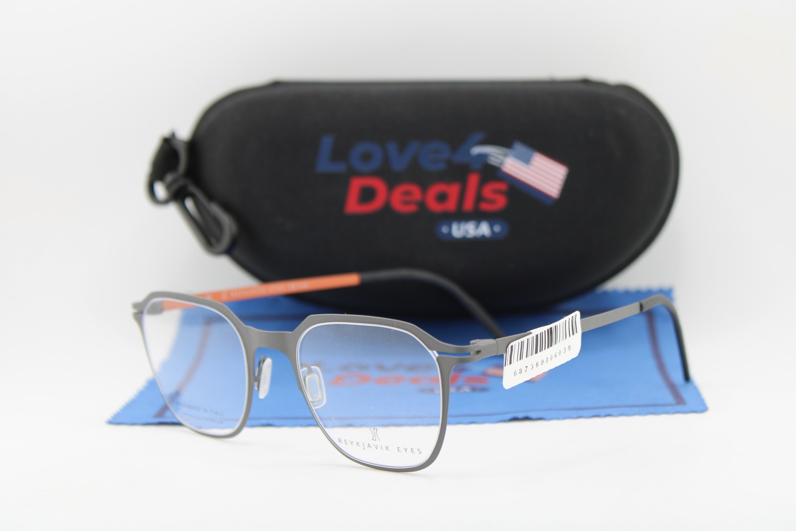 NEW REYKJAVIK EYES 129083 SVEND COL 3 GREY ORANGE AUTHENTIC EYEGLASSES 47-20 NEW REYKJAVIK EYES 129083 SVEND COL 3 GREY ORANGE AUTHENTIC EYEGLASSES 47-20