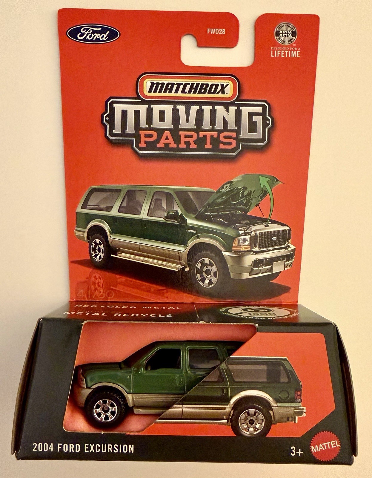 2004 Ford Excursion * Green/Tan * 2026 Matchbox Moving Parts Case P