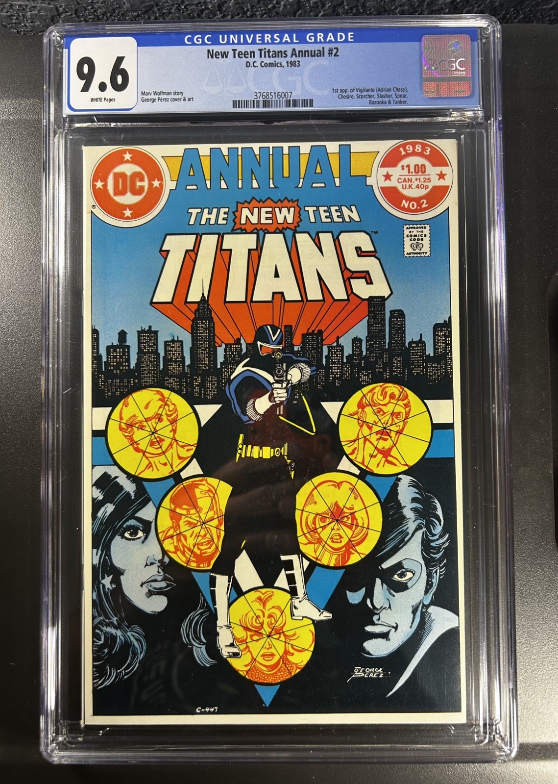 New Teen Titans Annual #2, CGC 9.6, DC, 1983, 1st app Vigilante Adrian Chase