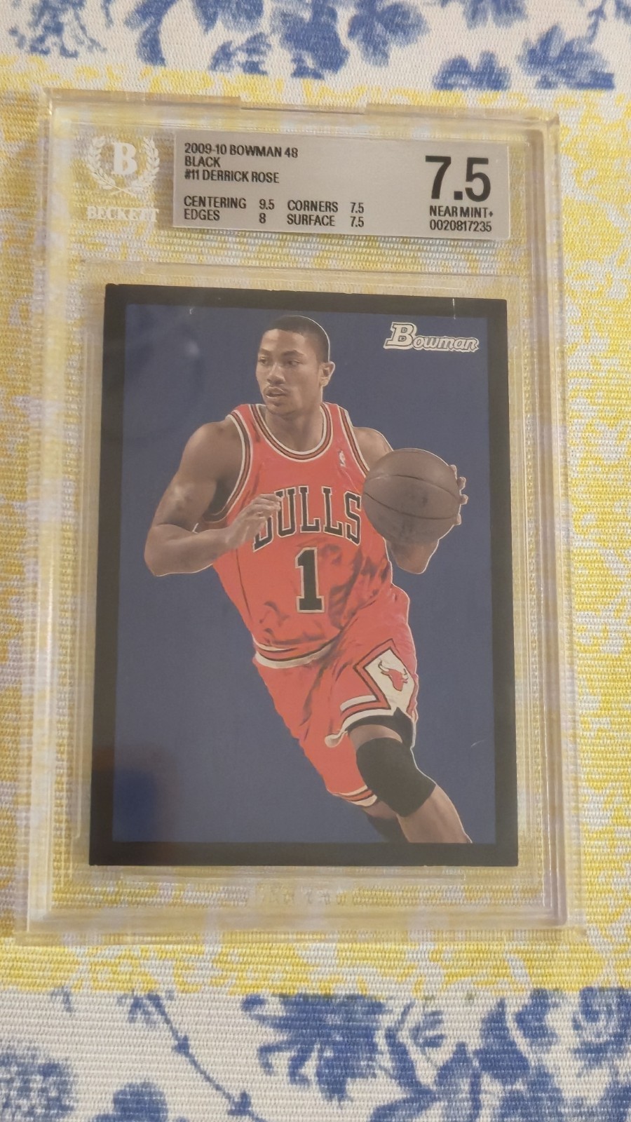 2009-10 BOWMAN '48 BLACK #11 DERRICK ROSE #12/48 BGS 7.5 HGIP BGS or PSA