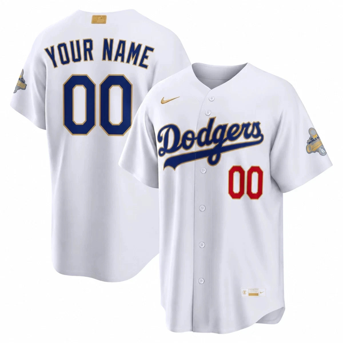Men's LA Dodgers 2026 Gold Collection White Stadium Baseball Jersey Size S-5XL Men's LA Dodgers 2026 Gold Collection White Stadium Baseball Jersey Size S-5XL