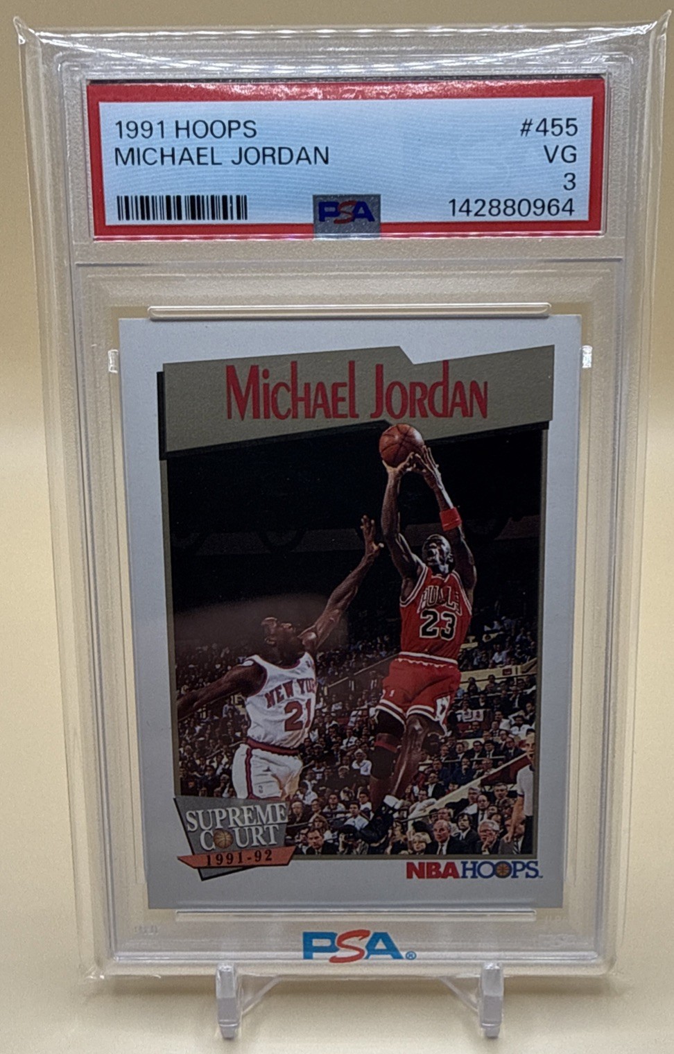 1991 NBA Hoops Michael Jordan #455 PSA 3 🐐 1991 NBA Hoops Michael Jordan #455 PSA 3 🐐