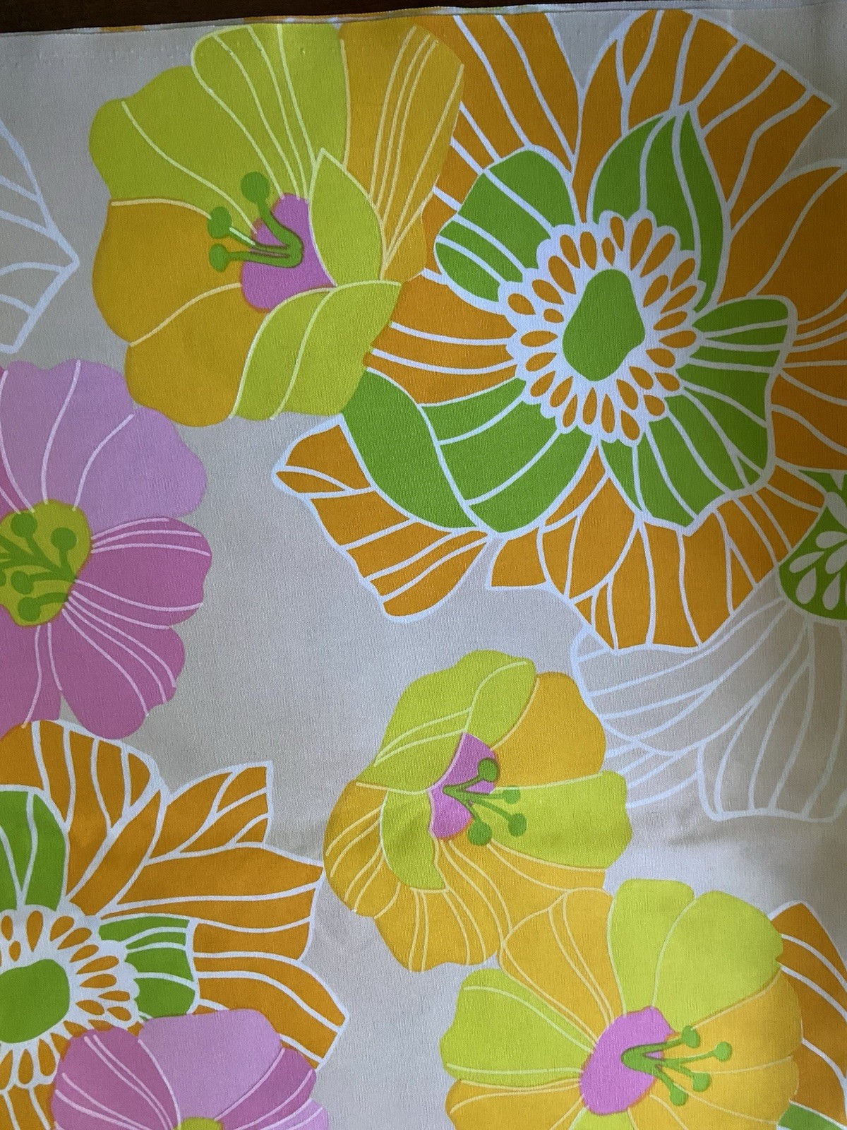 Vintage French Fabrics International Floral Fabric Groovy Mod Retro 3 Yards Vintage French Fabrics International Floral Fabric Groovy Mod Retro 3 Yards