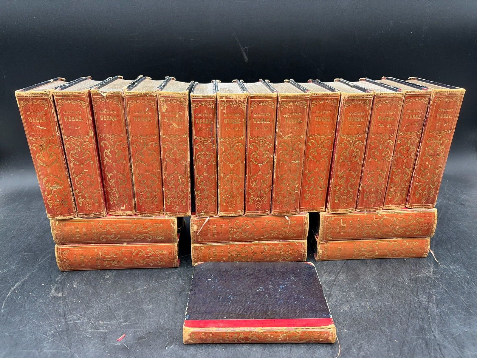 Antique 1840 Goethe\'s Work Complete 40 Volume Set w/ Reference Book Antique 1840 Goethe\'s Work Complete 40 Volume Set w/ Reference Book