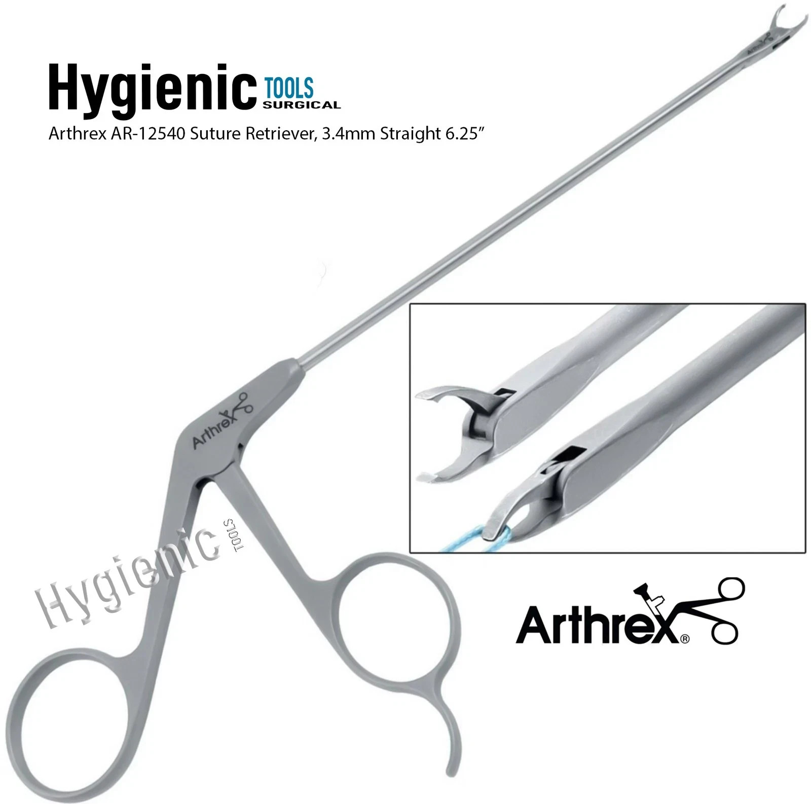 Arthrex AR-12540 Suture Retriever, ø3.4 mm, Straight NEW Open Box 6.25 Arthrex AR-12540 Suture Retriever, ø3.4 mm, Straight NEW Open Box 6.25