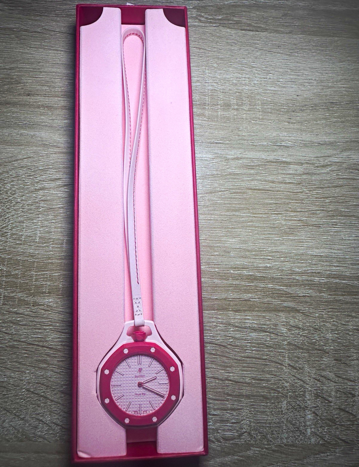 SWATCH X AP ROYAL POP PINK DIAL PINK LEATHER STRAP WATCH FOR WOMEN - OTTO ROSSO SWATCH X AP ROYAL POP PINK DIAL PINK LEATHER STRAP WATCH FOR WOMEN - OTTO ROSSO