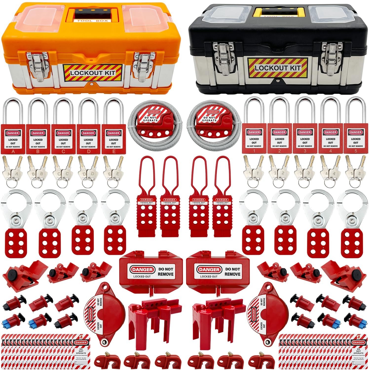 SAFBY 2-in-1 Lockout Tagout (Loto) Kits–Complete OSHA Safety Group Lock Ou SAFBY 2-in-1 Lockout Tagout (Loto) Kits–Complete OSHA Safety Group Lock Ou