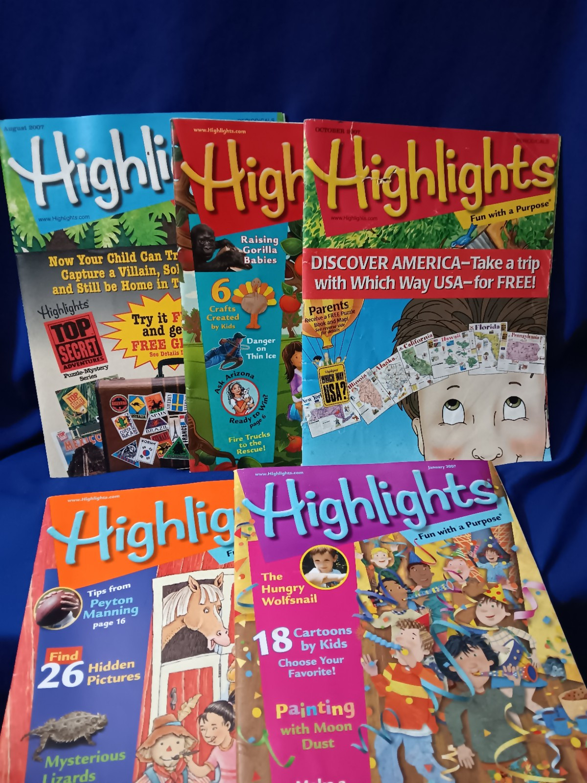  Highlights for Children (5) Magazines  Lot of 5 Plus PUZZELMANIA AD UNOPENED$19