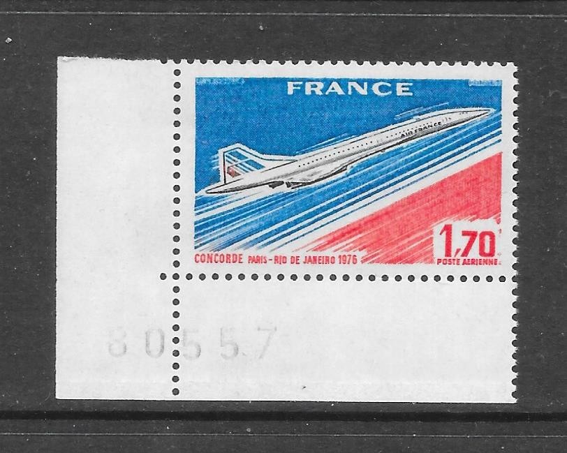 FRANCE 1975 1fr70 Concorde 1st Commercial flight Paris -Rio MINT MNH SG 2101 FRANCE 1975 1fr70 Concorde 1st Commercial flight Paris -Rio MINT MNH SG 2101