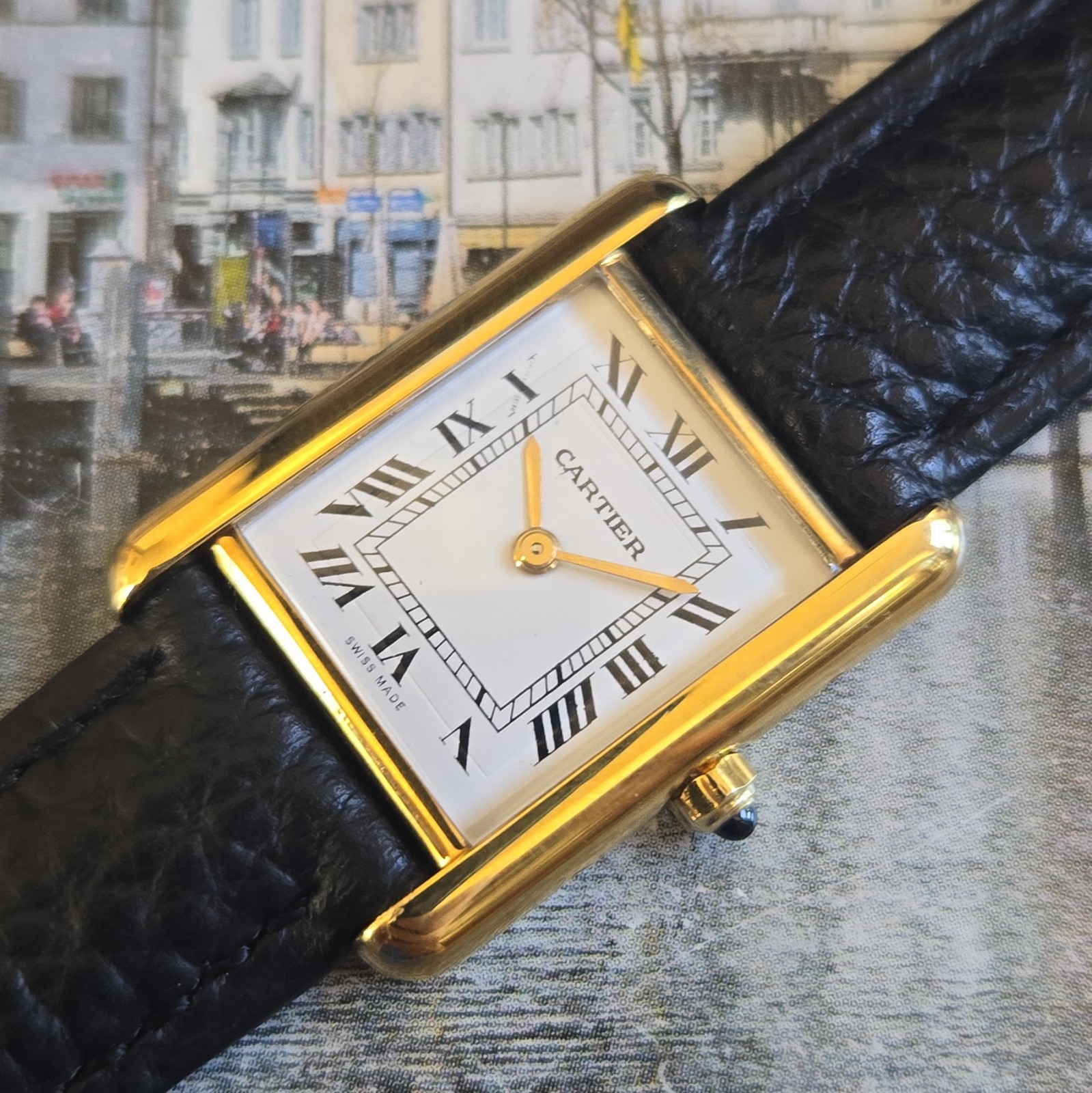 Ladies Vintage Cartier Tank Quartz 20mm Classic Clean & Chic Ladies Vintage Cartier Tank Quartz 20mm Classic Clean & Chic