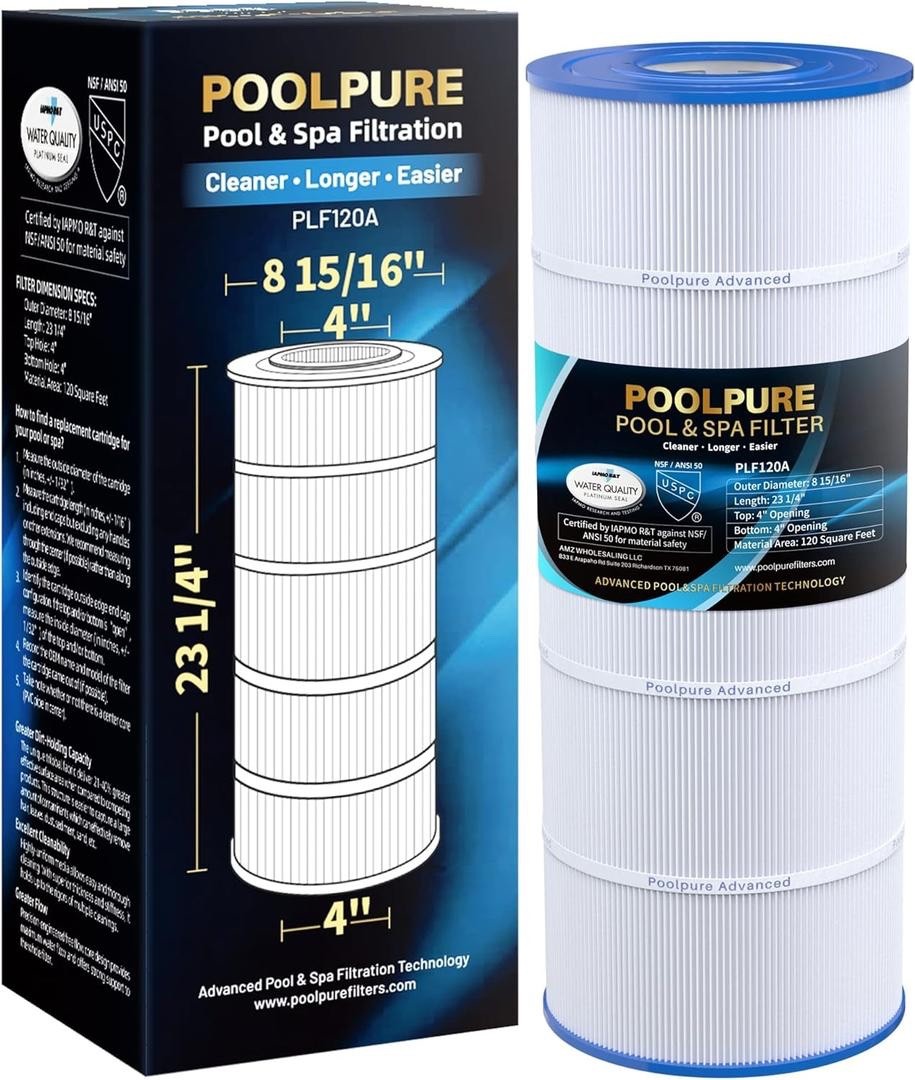 POOLPURE PLF120A Pool Filter Replaces Hayward C1200 , CX1200RE, Unicel C-8412