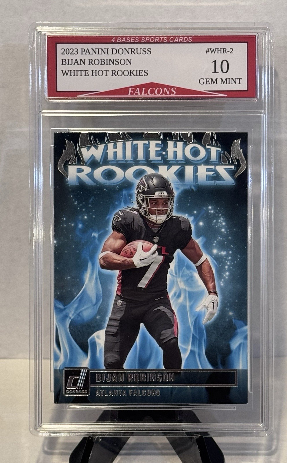 2023 Panini Donruss Bijan Robinson Falcons White Hot Rookies Graded Gem Mint 10 2023 Panini Donruss Bijan Robinson Falcons White Hot Rookies Graded Gem Mint 10