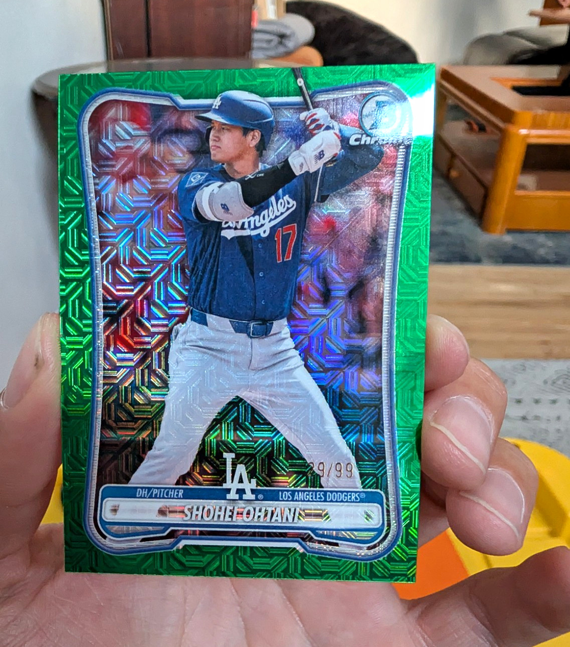 Topps 2026 Bowman Chrome Shohei Ohtani Green Parallel #100 29/99 Dodgers Topps 2026 Bowman Chrome Shohei Ohtani Green Parallel #100 29/99 Dodgers