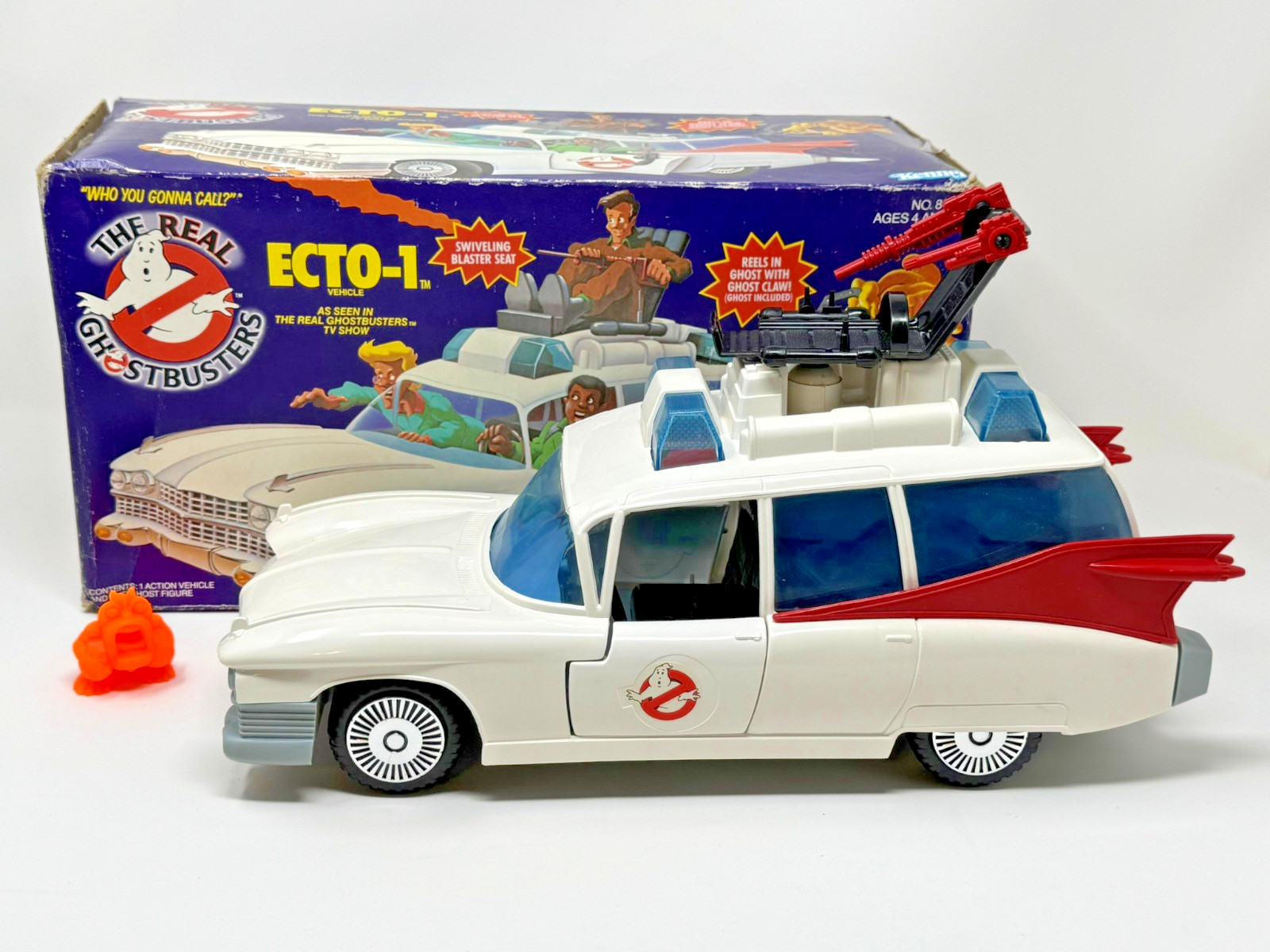 Ecto 1 Car Vintage The Real Ghostbusters Vehicle 1984 Kenner with Box & Ghost Ecto 1 Car Vintage The Real Ghostbusters Vehicle 1984 Kenner with Box & Ghost