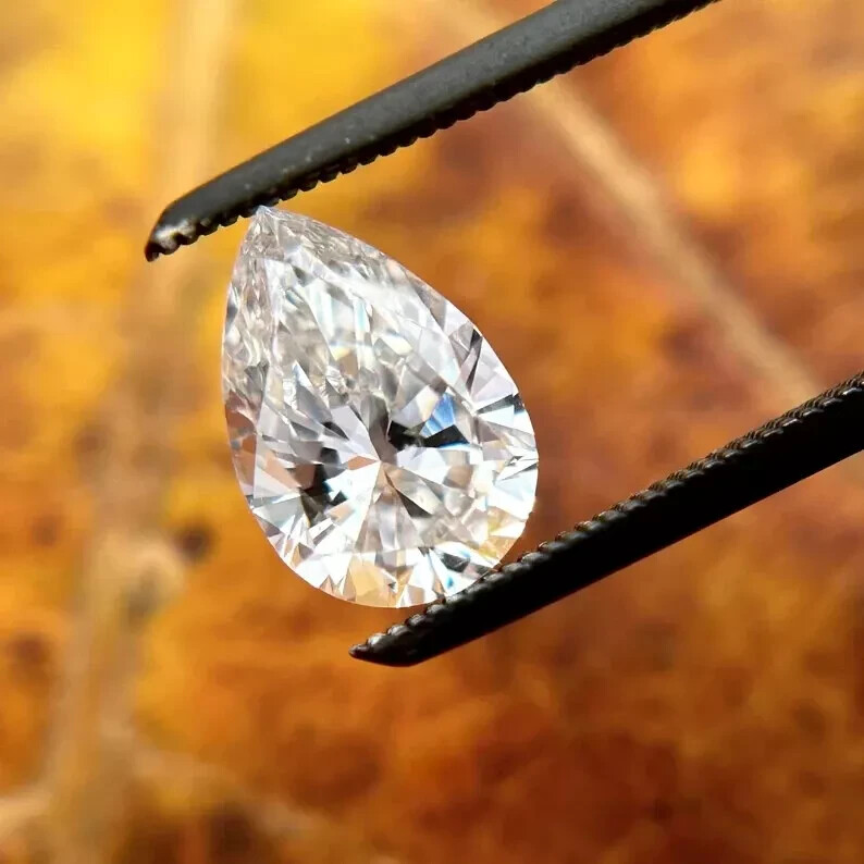 1.15 CT Natural White Diamond Pear Cut VVS1 D Grade GDGL Certified W16