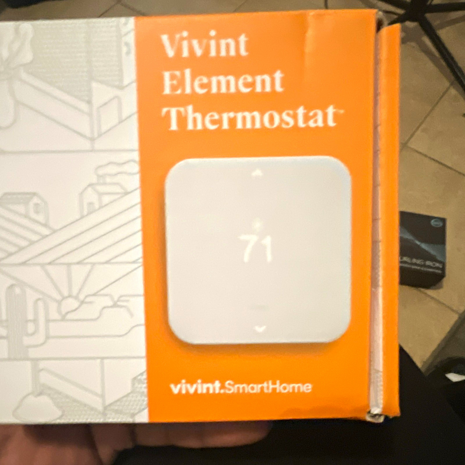 Vivint Element Thermostat Z-Wave Plus App Control White VS-ELEM02-001 Vivint Element Thermostat Z-Wave Plus App Control White VS-ELEM02-001