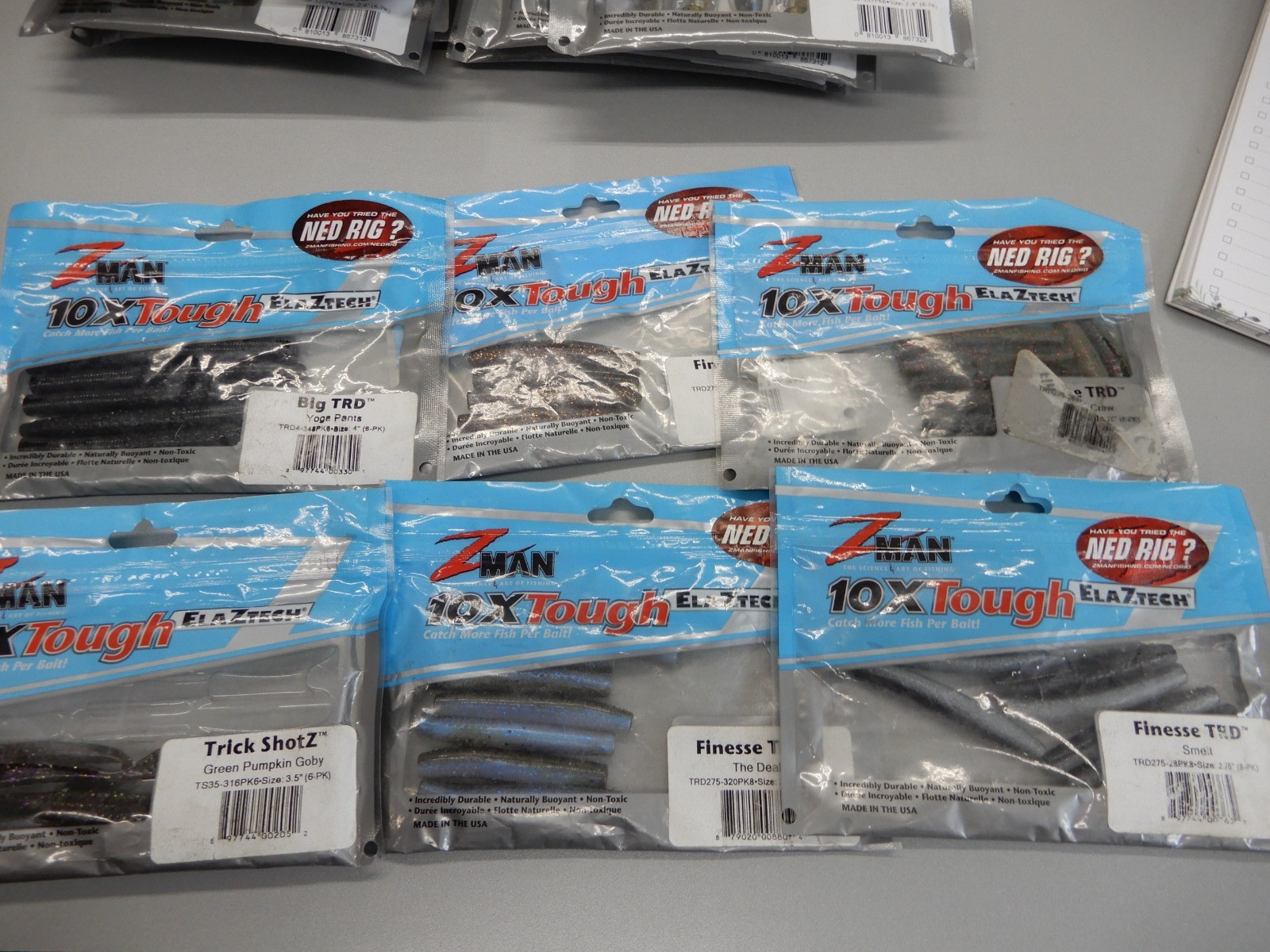Lot Of 6 Z-Man FINESSE TRD TRICK SHOTZBIG TRD Lot Of 6 Z-Man FINESSE TRD TRICK SHOTZBIG TRD