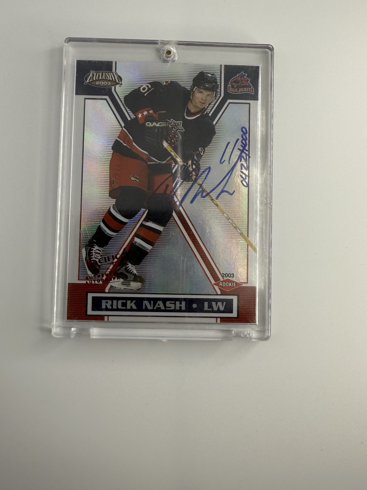 2002-03 Pacific Exclusive - Rick Nash #196 /1000 (AU, RC) + 17 More RCs 2002-03 Pacific Exclusive - Rick Nash #196 /1000 (AU, RC) + 17 More RCs